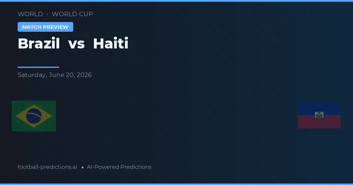 Brasil vs Haití — pronóstico y previa del partido