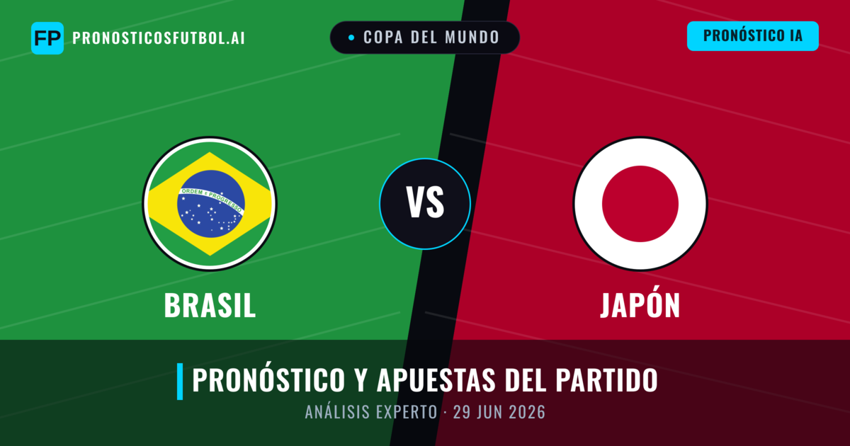 Brasil vs Japón — pronóstico y previa del partido