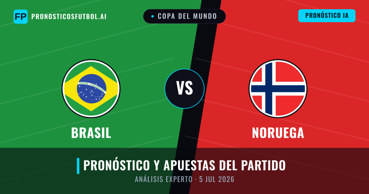 Brasil vs Noruega — pronóstico y previa del partido