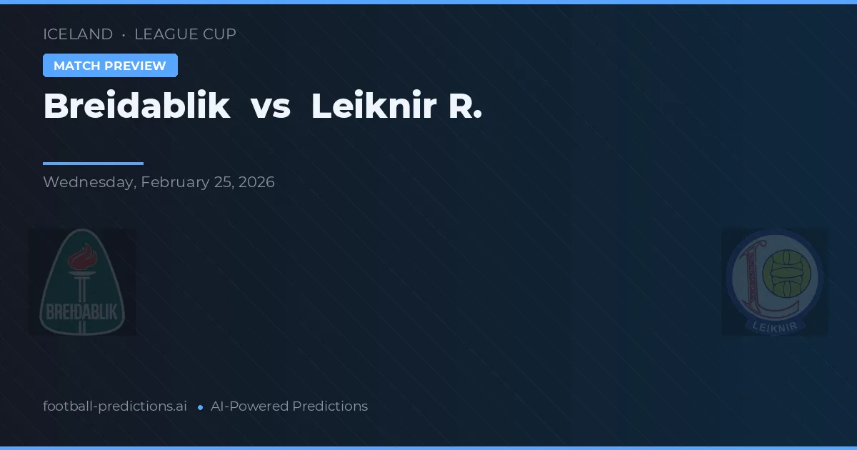 Breiðablik vs Leiknir R. — pronóstico y previa del partido