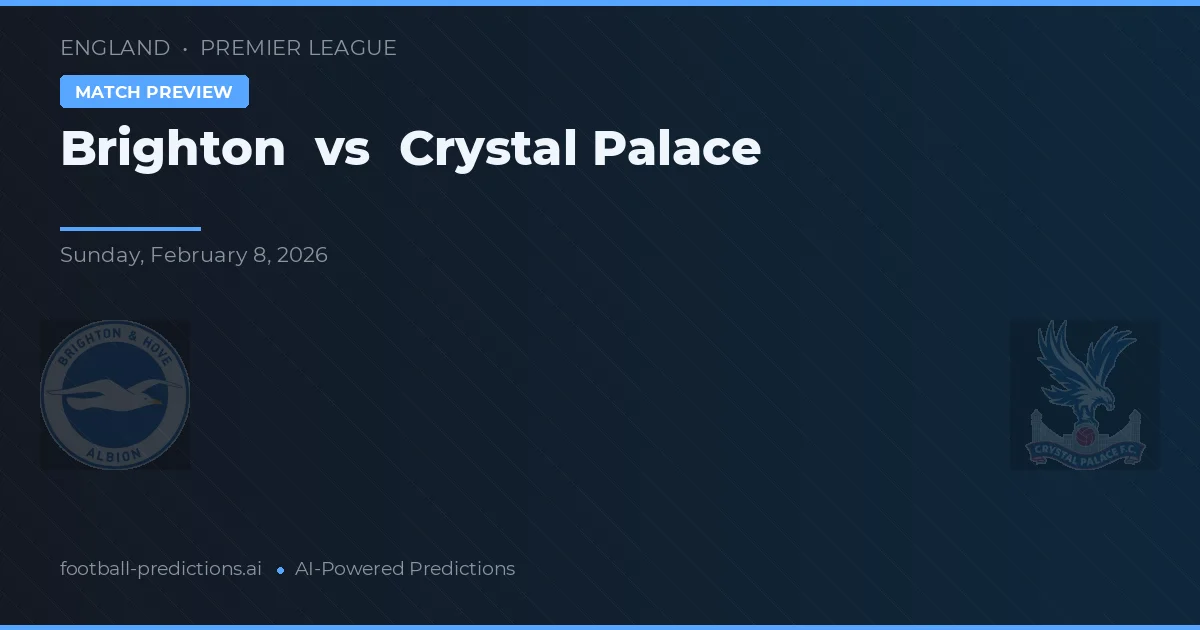 Brighton vs Crystal Palace — pronóstico y previa del partido