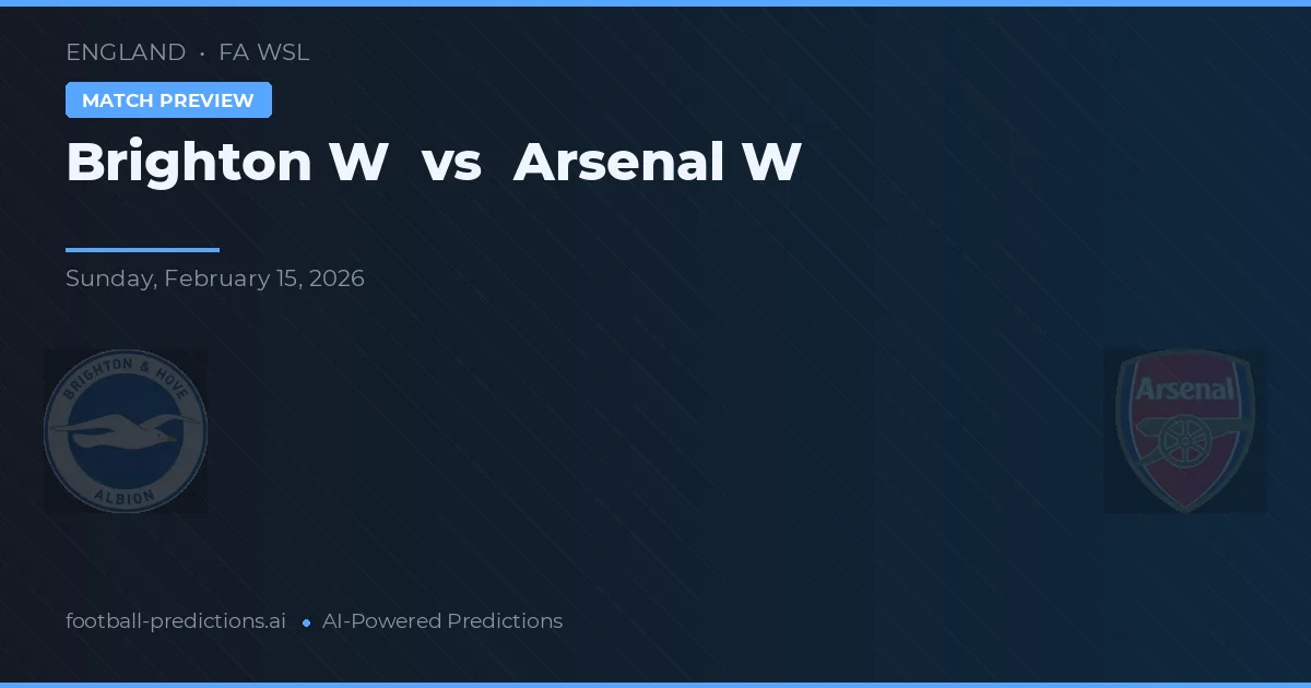 Brighton W vs Arsenal W preview