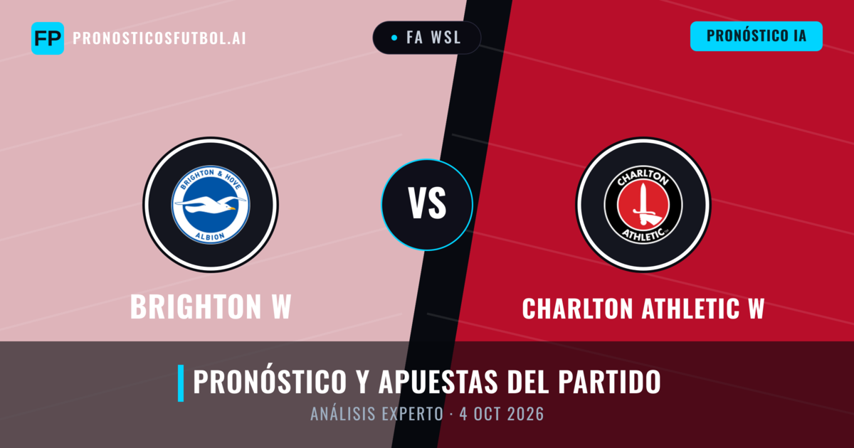 Brighton W vs Charlton Athletic W — pronóstico y previa del partido