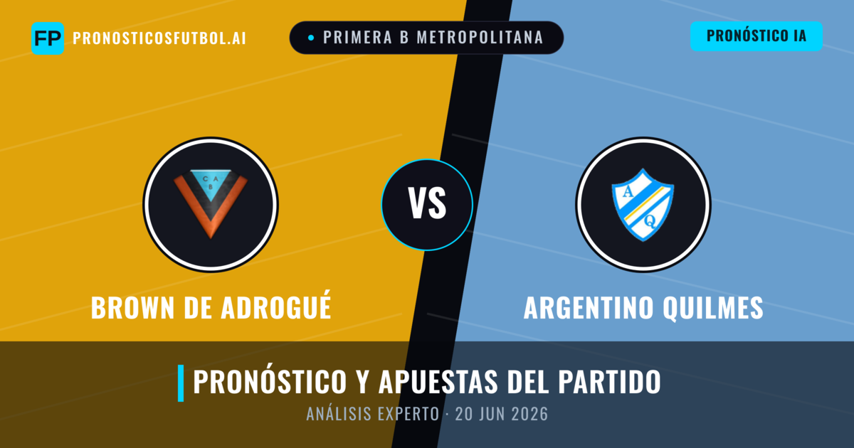 Brown de Adrogué vs Argentino Quilmes — pronóstico y previa del partido