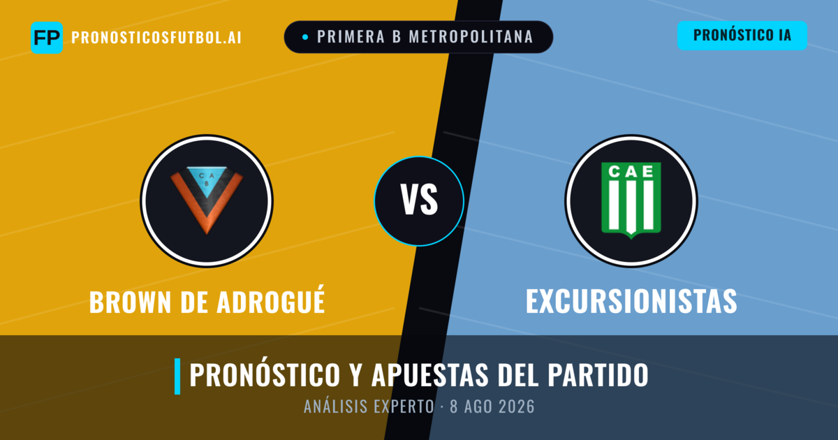 Brown de Adrogué vs Excursionistas — pronóstico y previa del partido