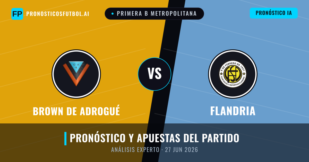 Brown de Adrogué vs Flandria — pronóstico y previa del partido