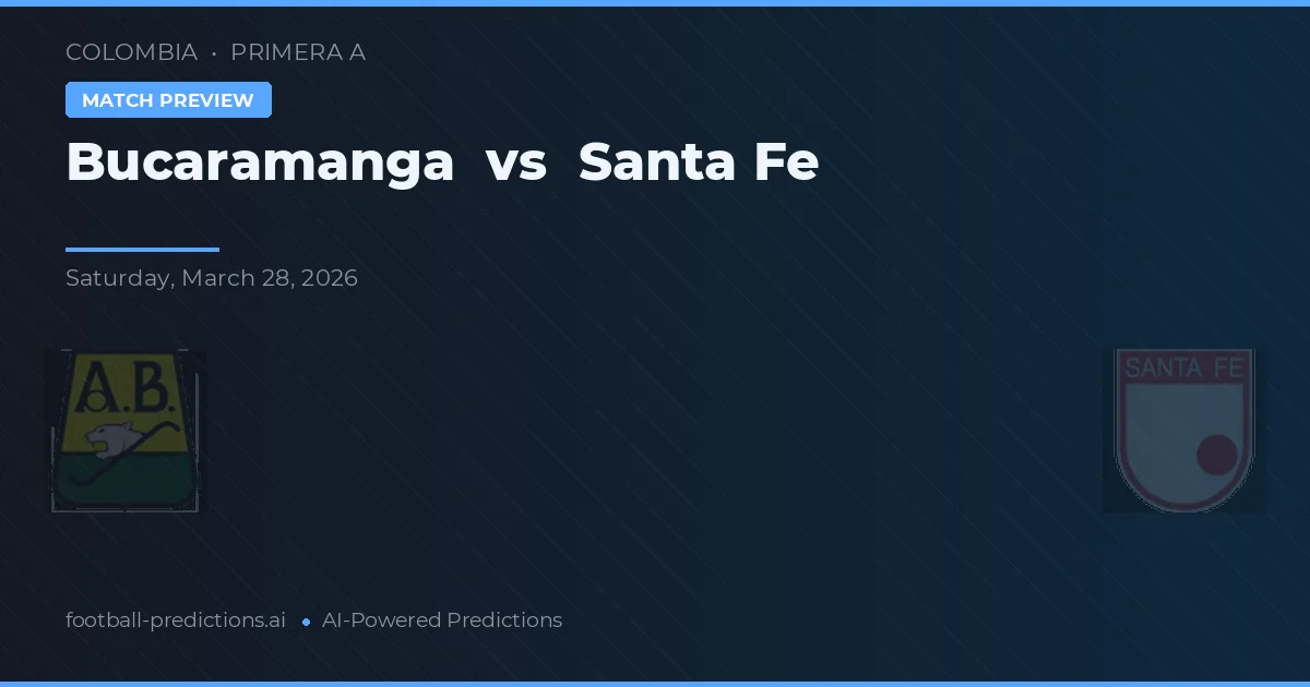 Bucaramanga vs Santa Fe — pronóstico y previa del partido
