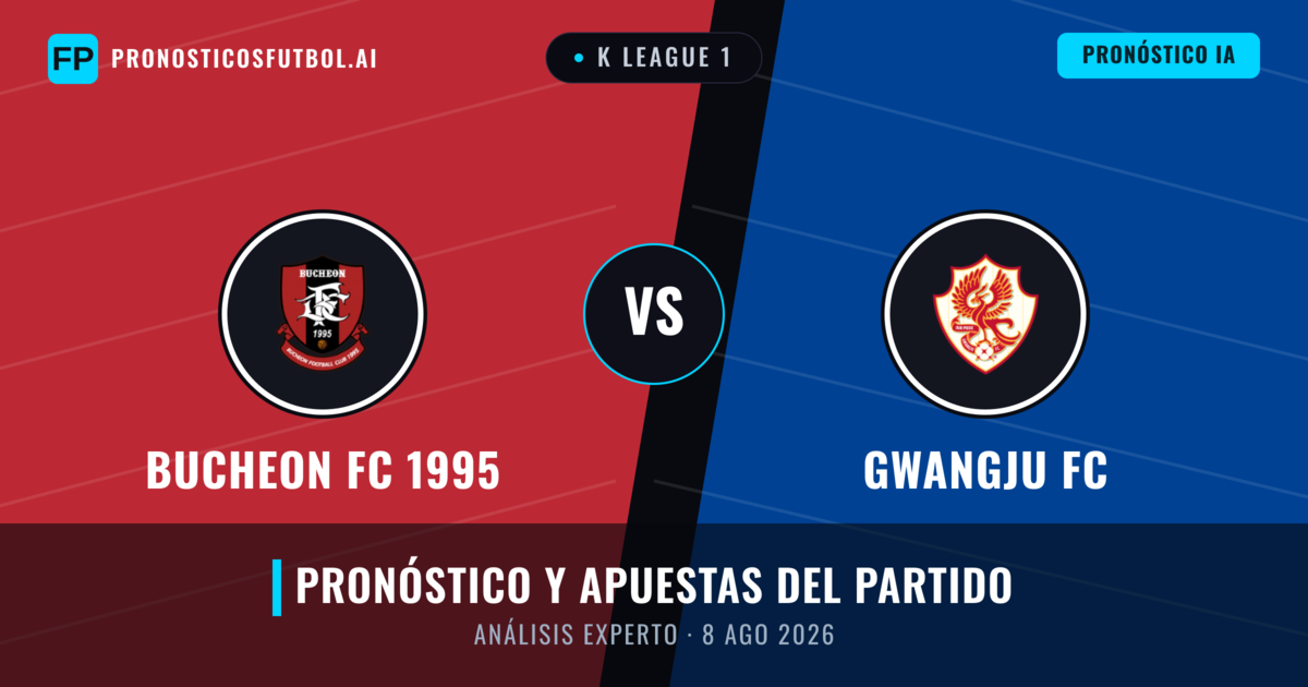 Bucheon FC 1995 vs Gwangju FC — pronóstico y previa del partido