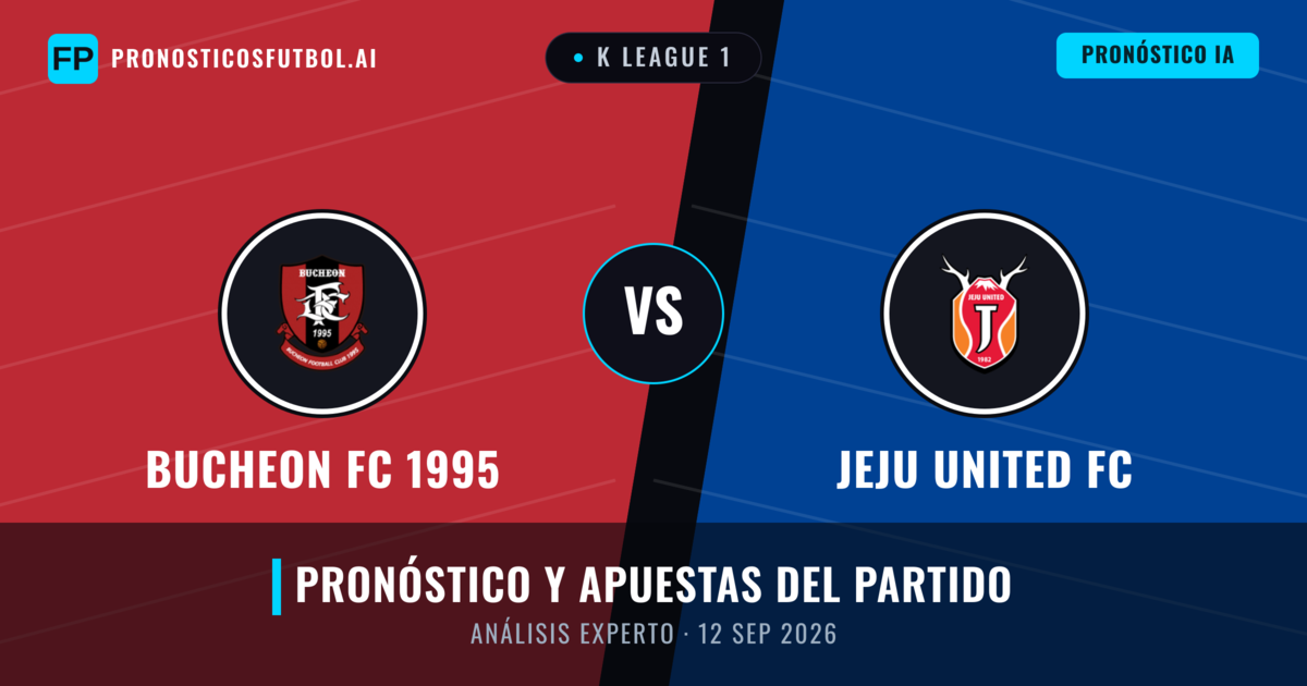 Bucheon FC 1995 vs Jeju United FC — pronóstico y previa del partido