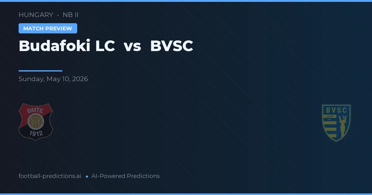 Budafoki LC vs BVSC — pronóstico y previa del partido