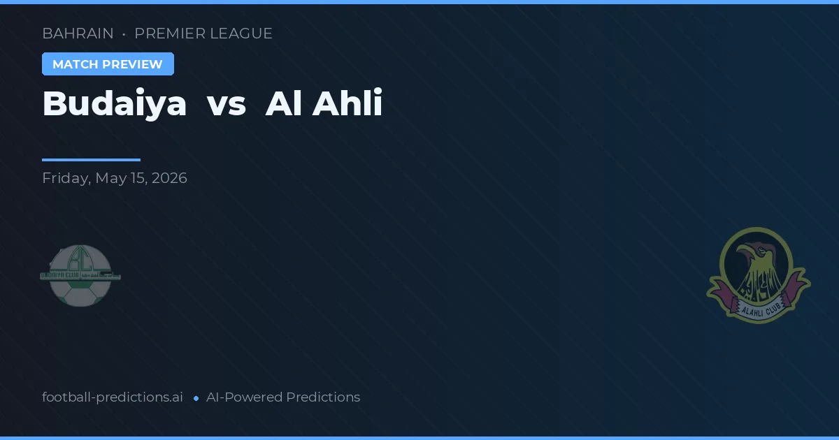 Budaiya vs Al Ahli — pronóstico y previa del partido