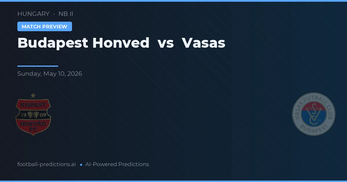 Honvéd de Budapest vs Vasas — pronóstico y previa del partido