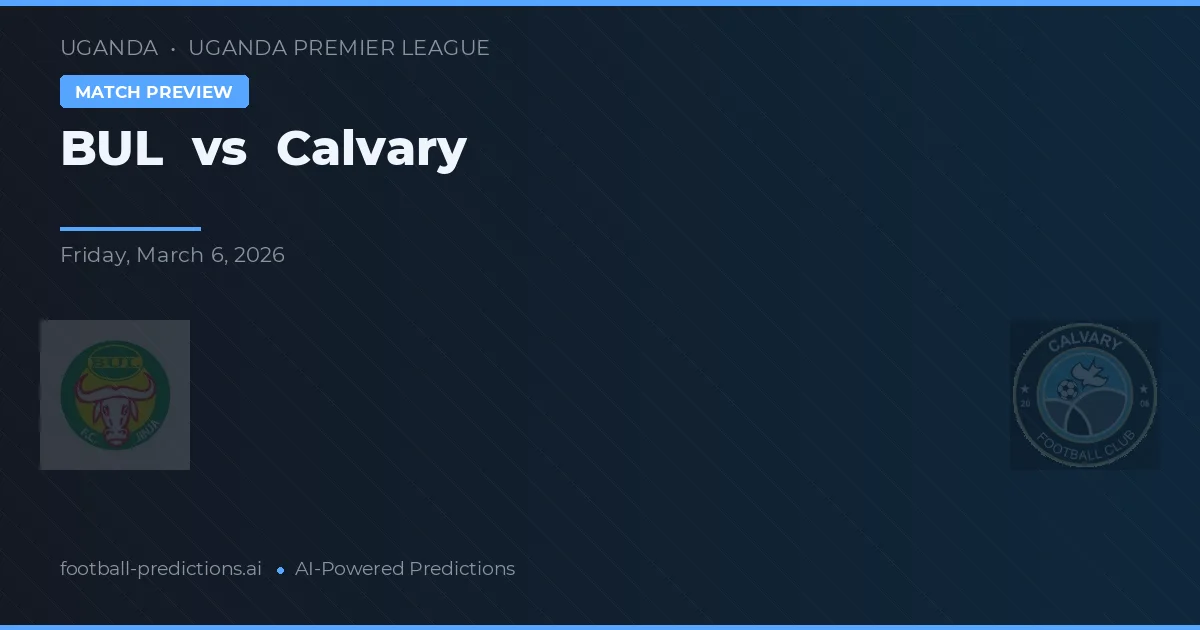 BUL vs Calvario — pronóstico y previa del partido