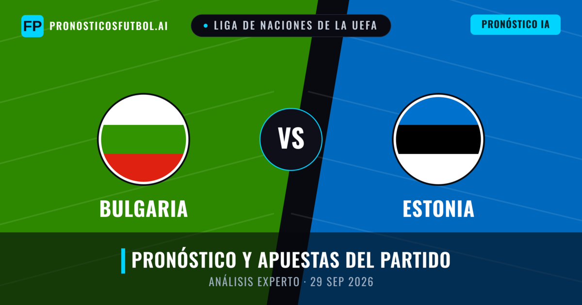 Bulgaria vs Estonia — pronóstico y previa del partido