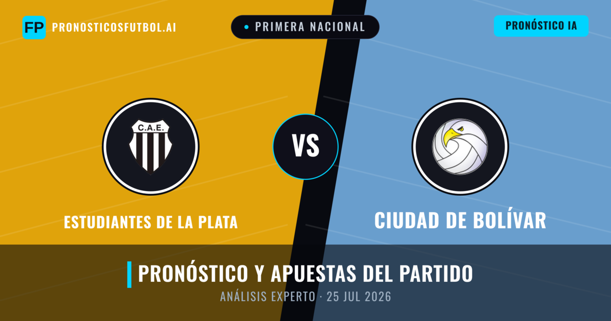 Estudiantes de La Plata vs Ciudad de Bolívar — pronóstico y previa del partido