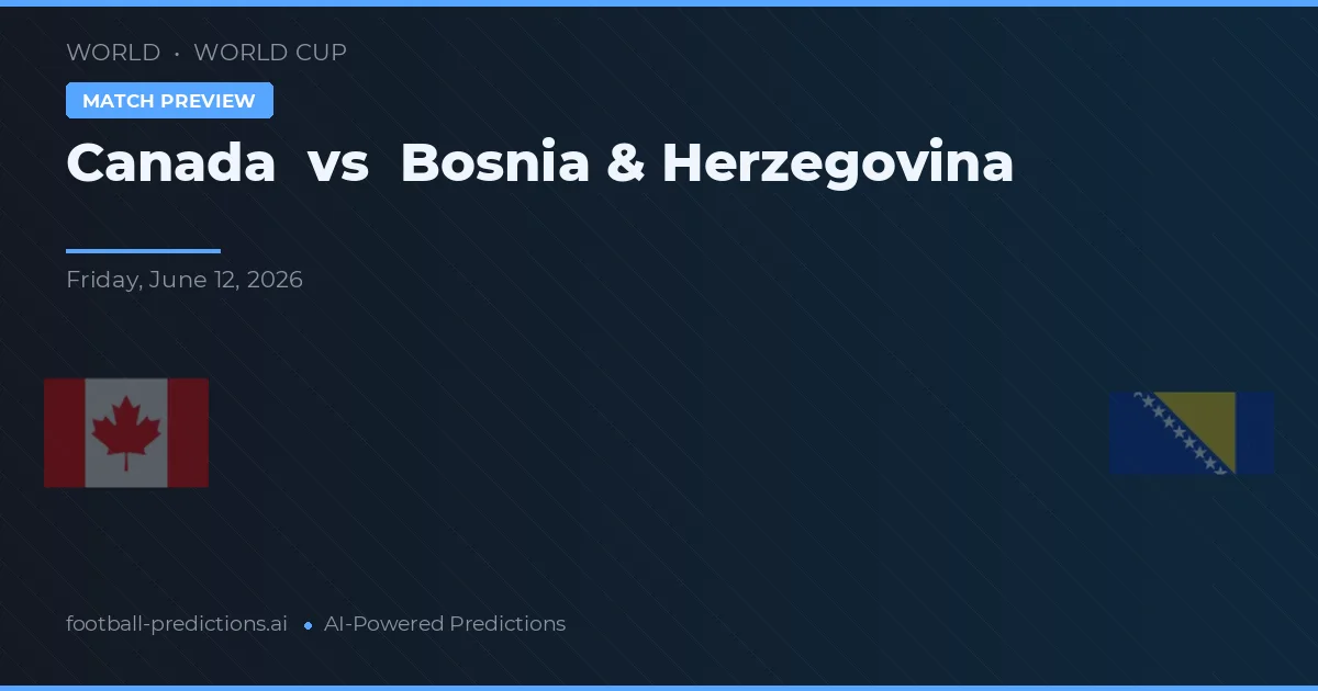 Canadá vs Bosnia y Herzegovina — pronóstico y previa del partido