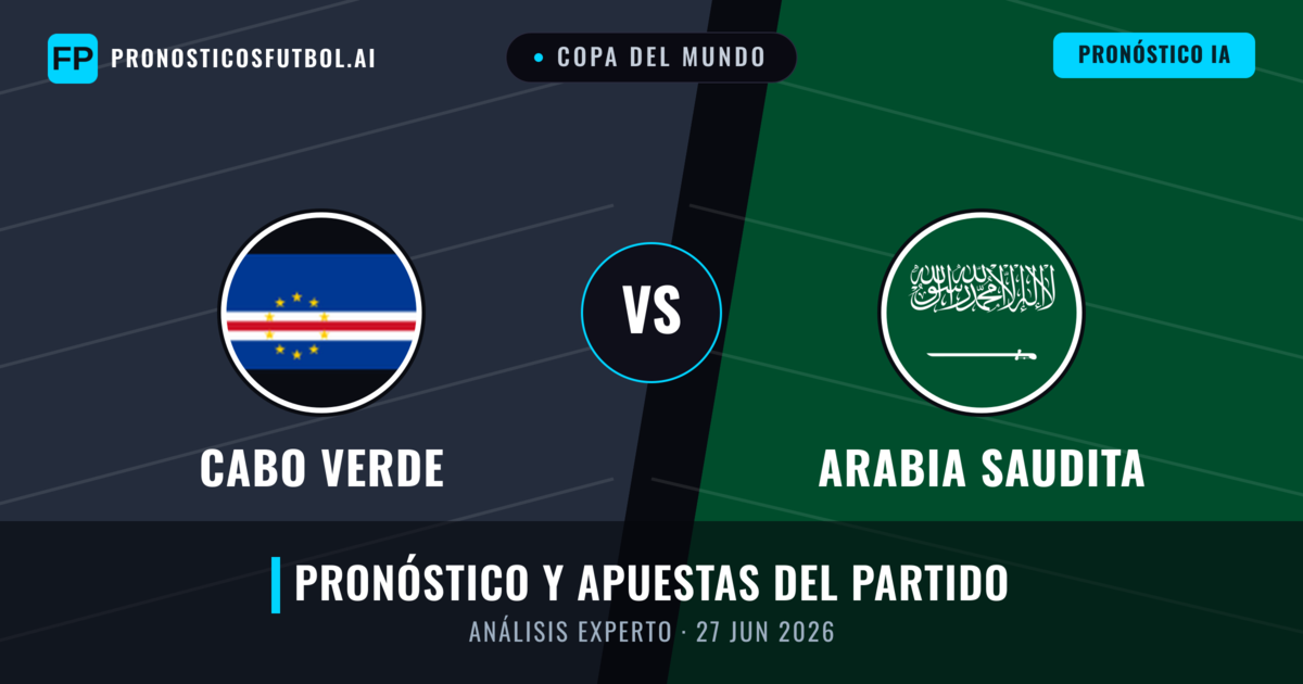 Cabo Verde vs Arabia Saudita — pronóstico y previa del partido