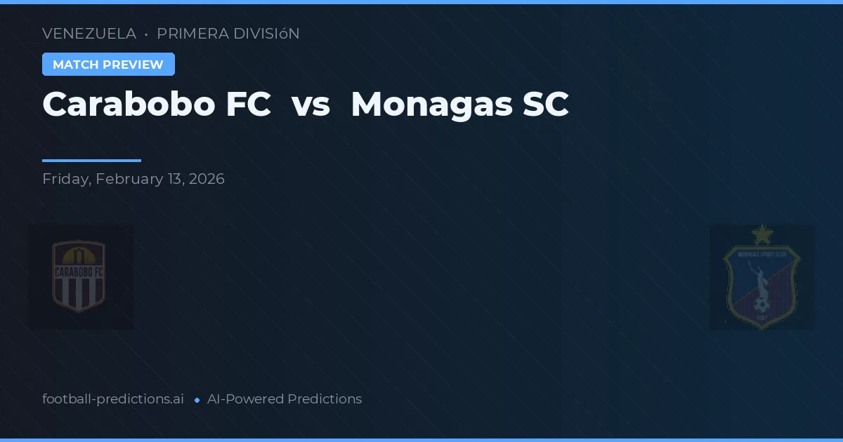 Carabobo FC vs Monagas SC — pronóstico y previa del partido