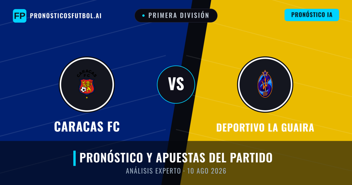 Caracas FC vs Deportivo La Guaira — pronóstico y previa del partido
