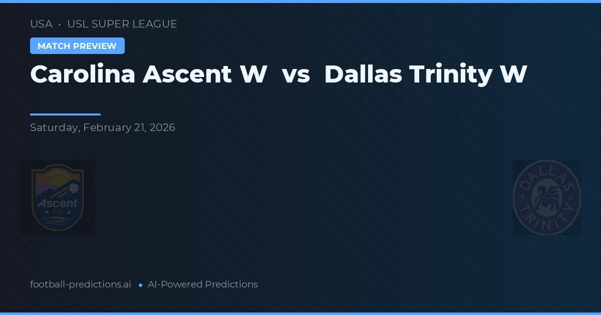 Carolina Ascent W vs Dallas Trinity W — pronóstico y previa del partido