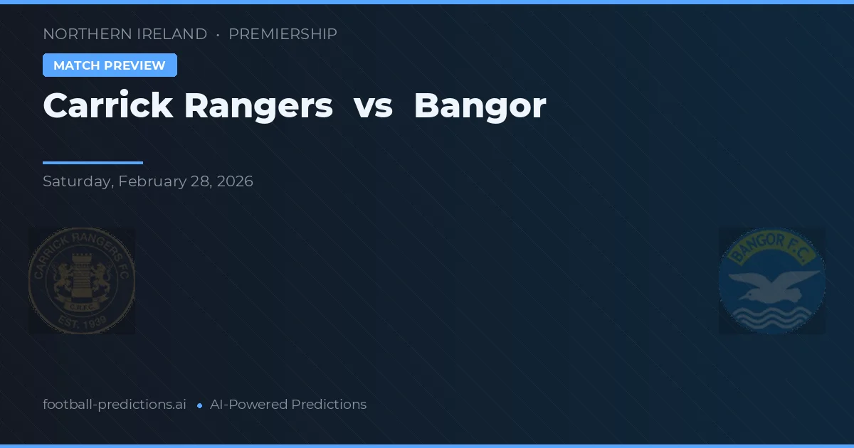 Carrick Rangers vs Bangor — pronóstico y previa del partido