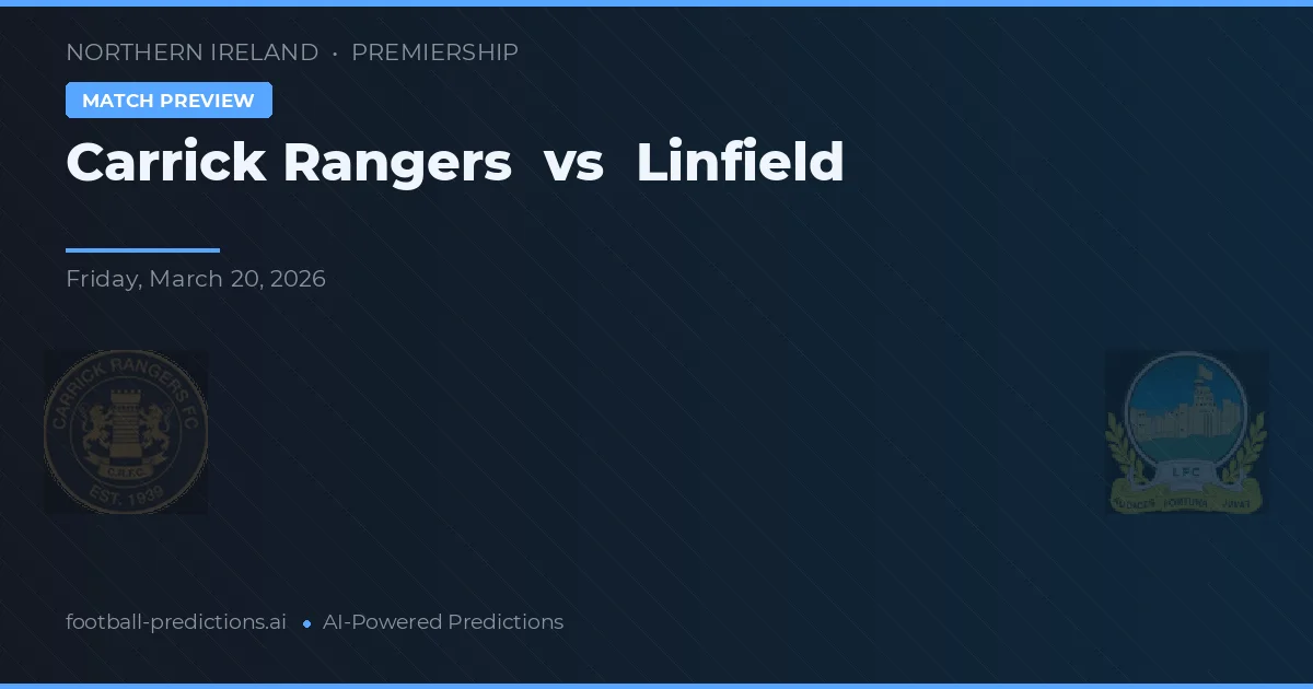 Carrick Rangers vs Linfield — pronóstico y previa del partido