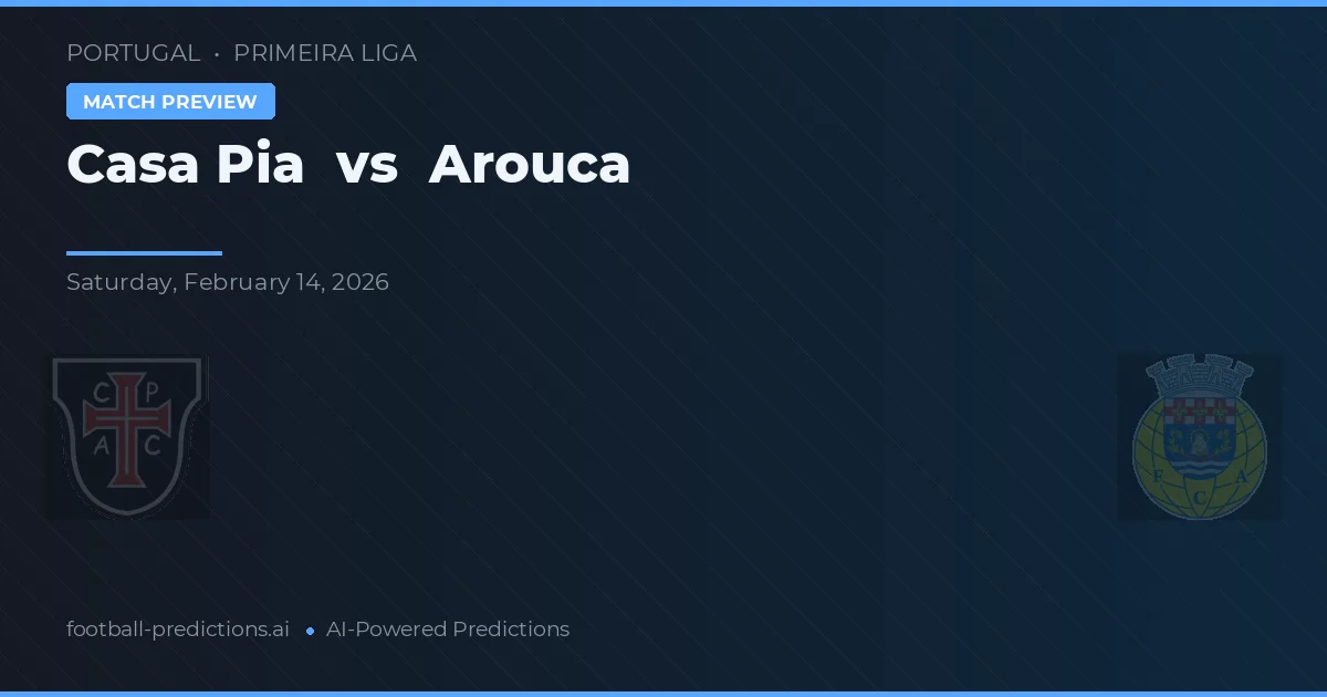 Casa Pia vs Arouca — pronóstico y previa del partido