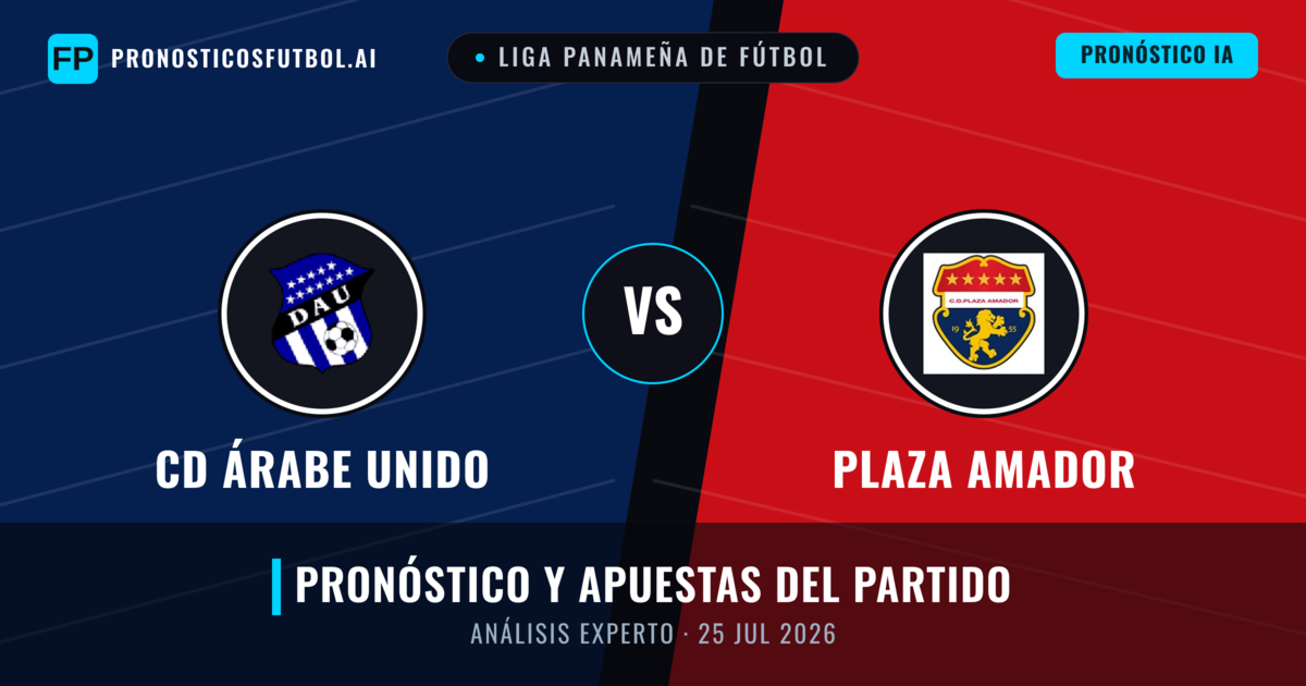 CD Árabe Unido vs Plaza Amador — pronóstico y previa del partido