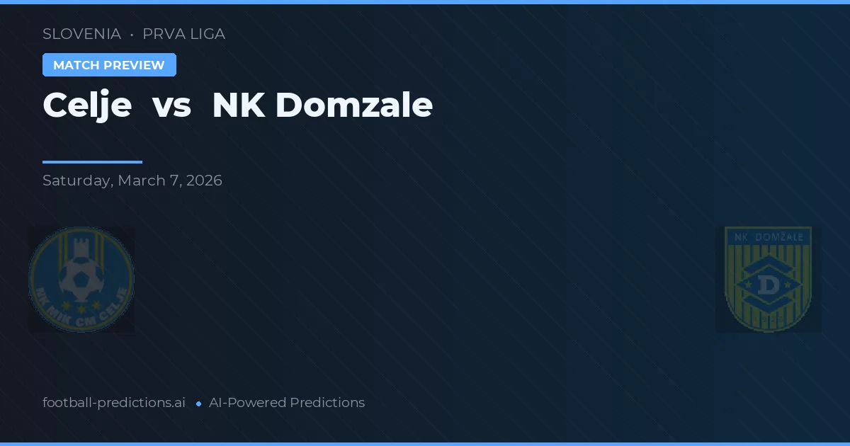 Celje vs NK Domzale — pronóstico y previa del partido