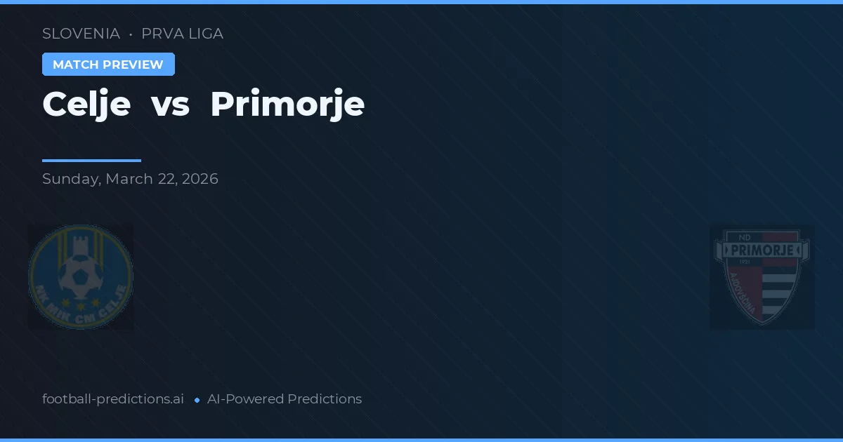 Celje vs Primorje — pronóstico y previa del partido