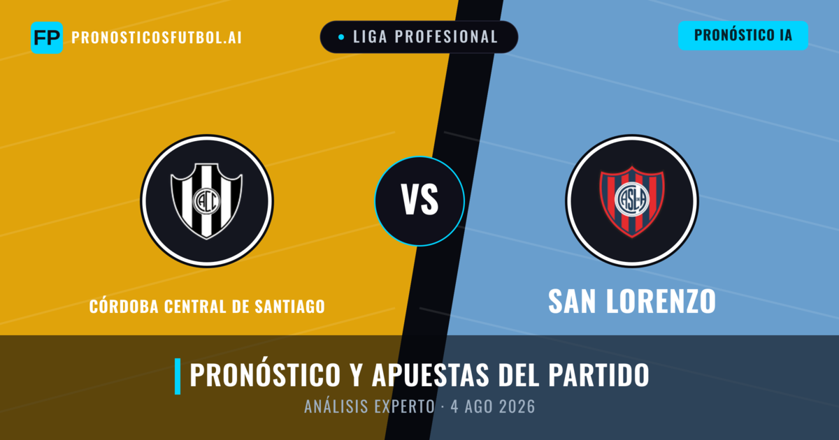 Córdoba Central de Santiago vs San Lorenzo — pronóstico y previa del partido