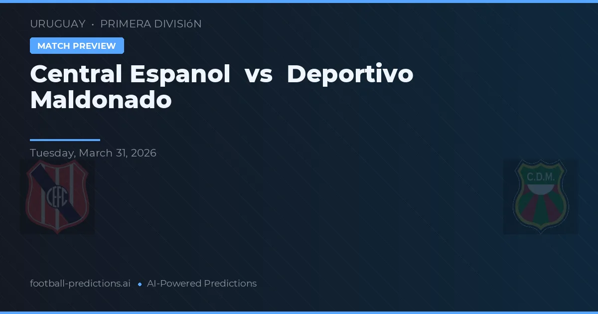 Central Español vs Deportivo Maldonado — pronóstico y previa del partido