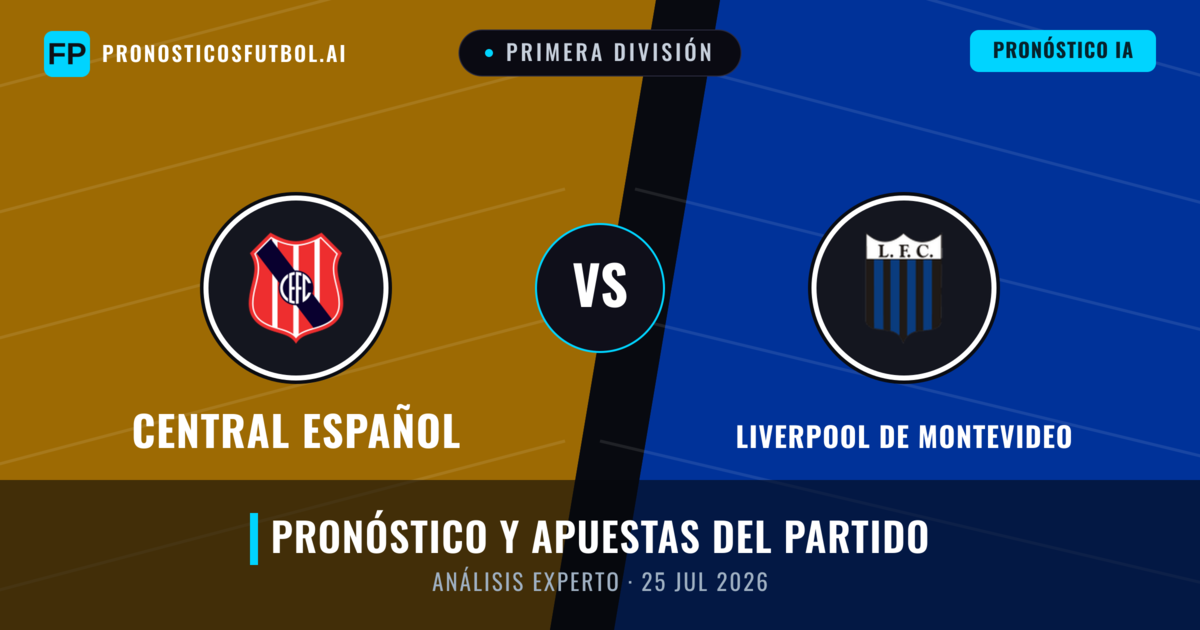 Central Español vs Liverpool de Montevideo — pronóstico y previa del partido