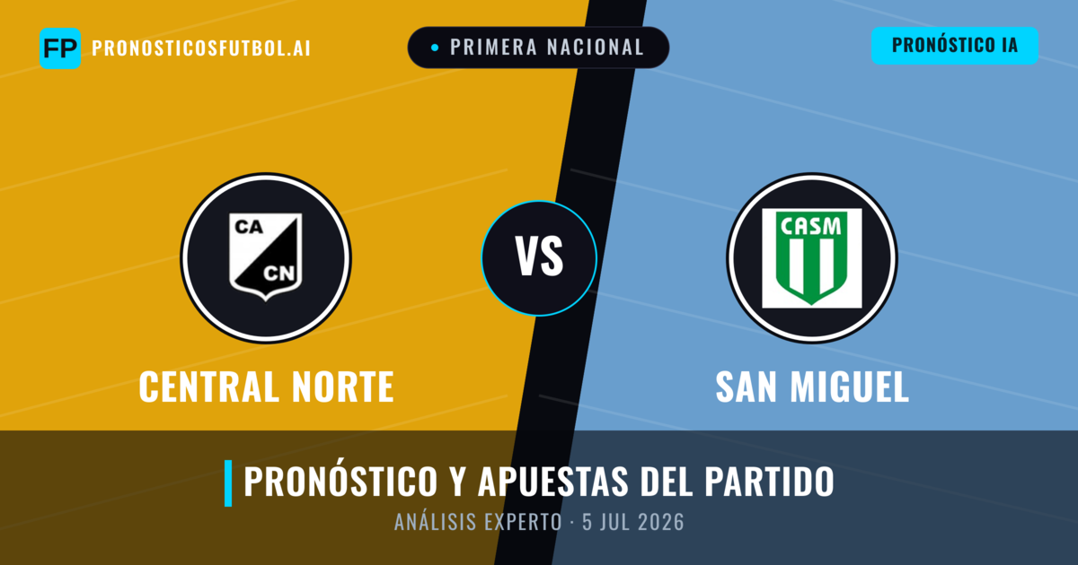 Central Norte vs San Miguel — pronóstico y previa del partido