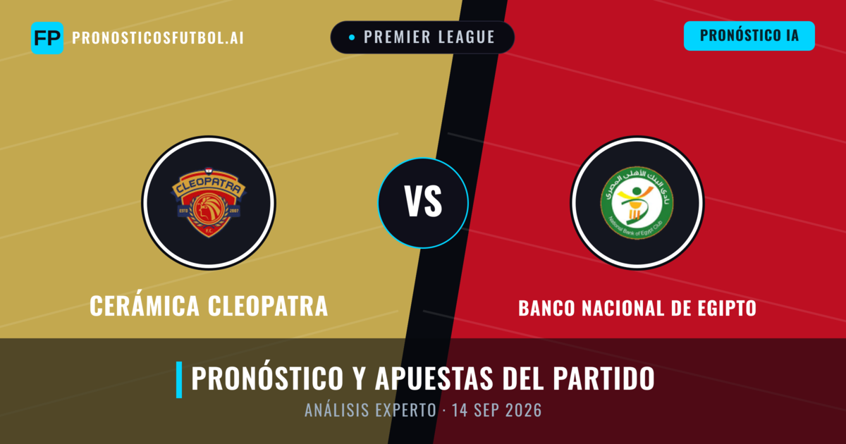 Cerámica Cleopatra vs Banco Nacional de Egipto — pronóstico y previa del partido