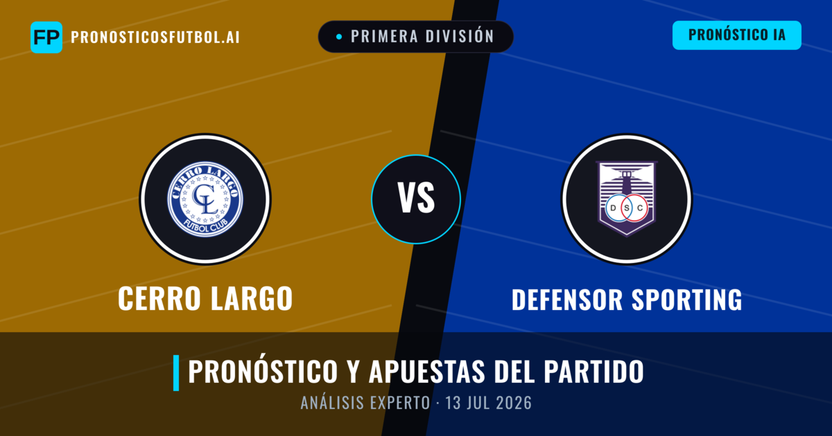 Cerro Largo vs Defensor Sporting — pronóstico y previa del partido