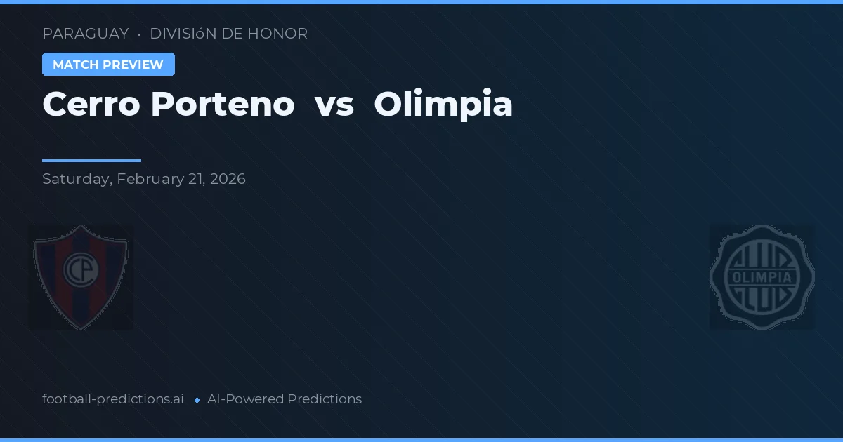 Cerro Porteño vs Olimpia — pronóstico y previa del partido