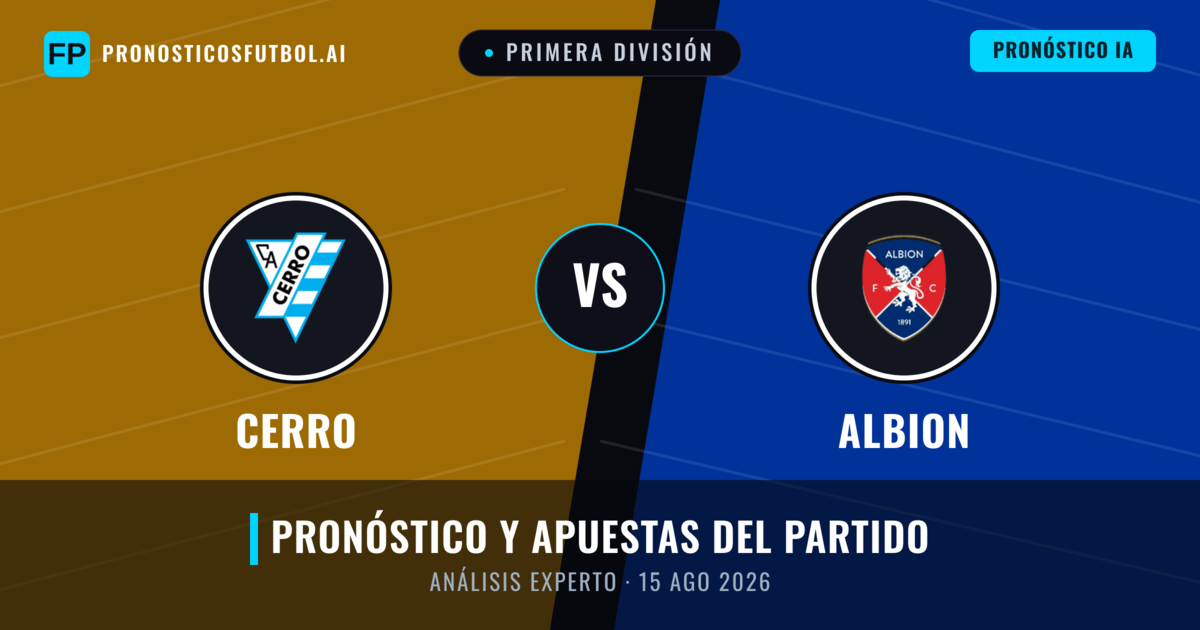 Cerro vs Albion — pronóstico y previa del partido