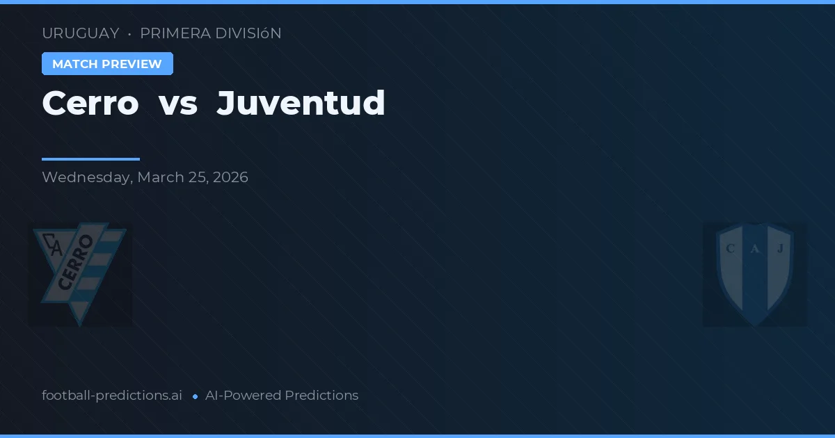 Cerro vs Juventud — pronóstico y previa del partido