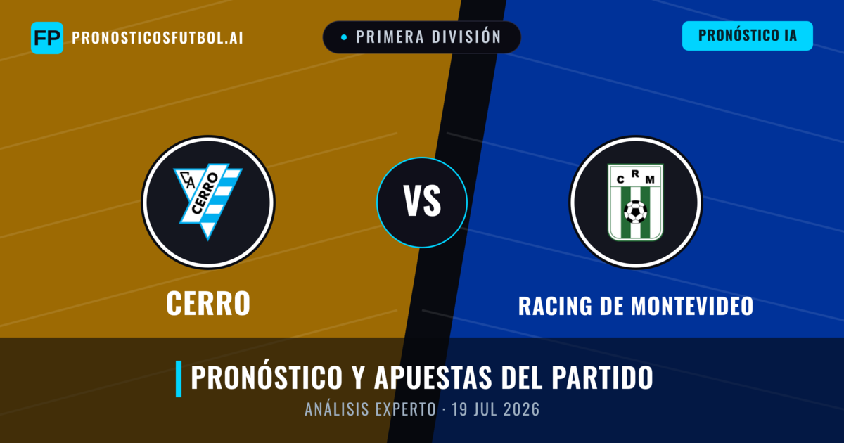 Cerro vs Racing de Montevideo — pronóstico y previa del partido