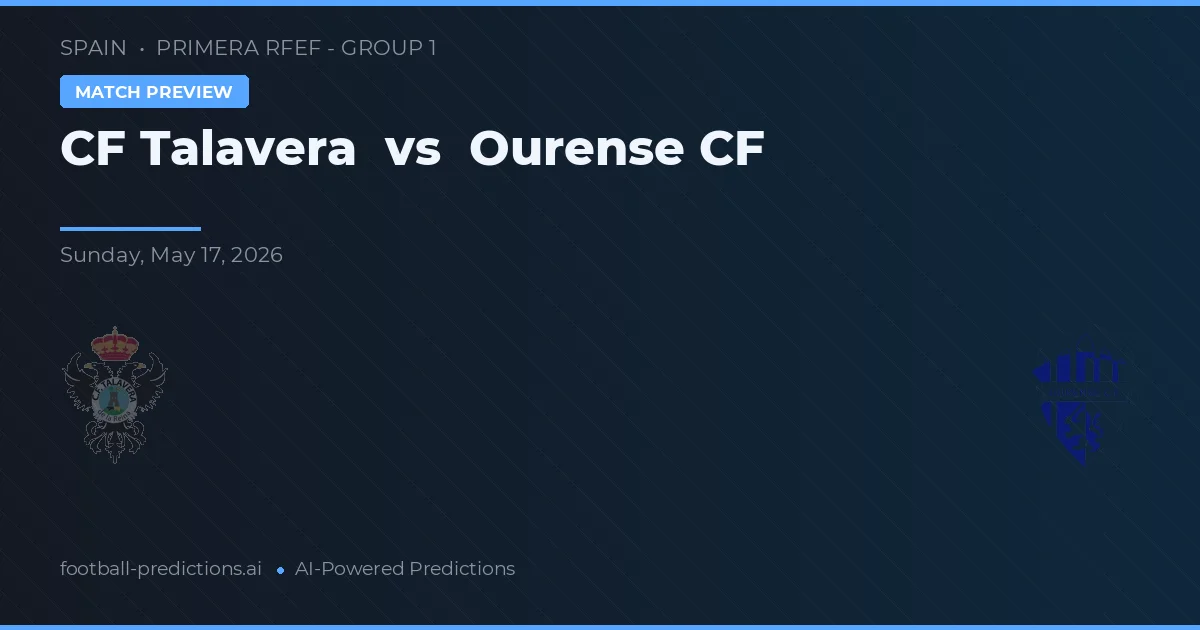 CF Talavera vs Ourense CF — pronóstico y previa del partido