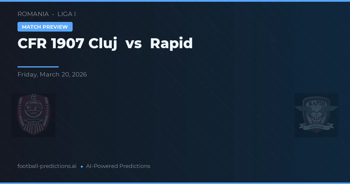 CFR 1907 Cluj vs Rapid — pronóstico y previa del partido