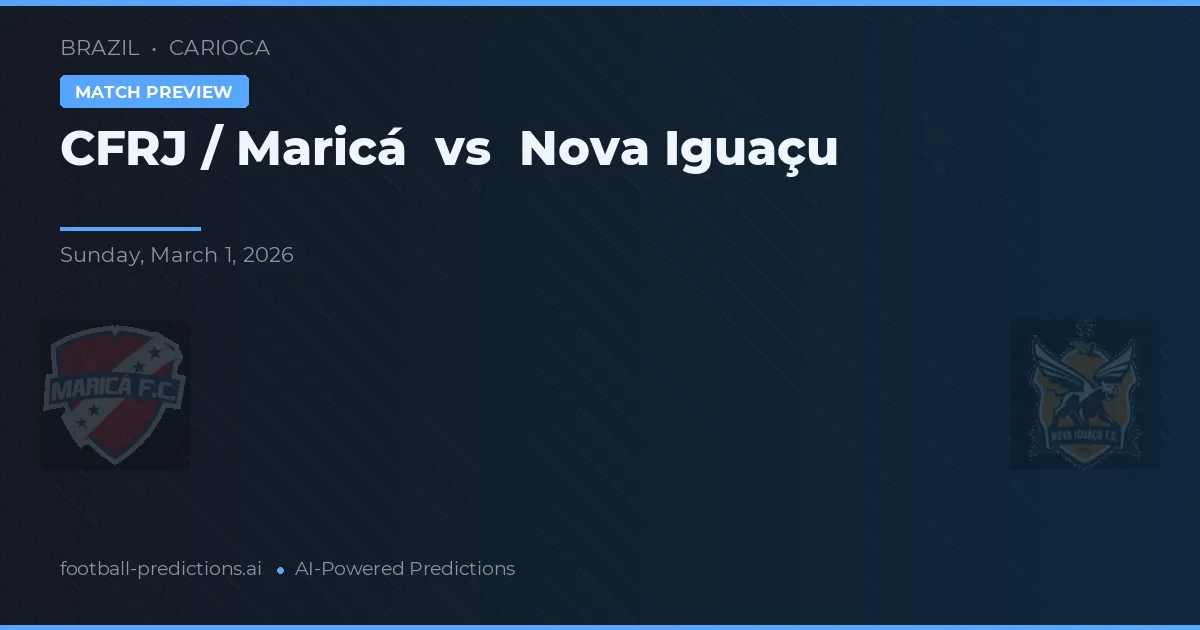 CFRJ / Maricá vs Nova Iguaçu — pronóstico y previa del partido