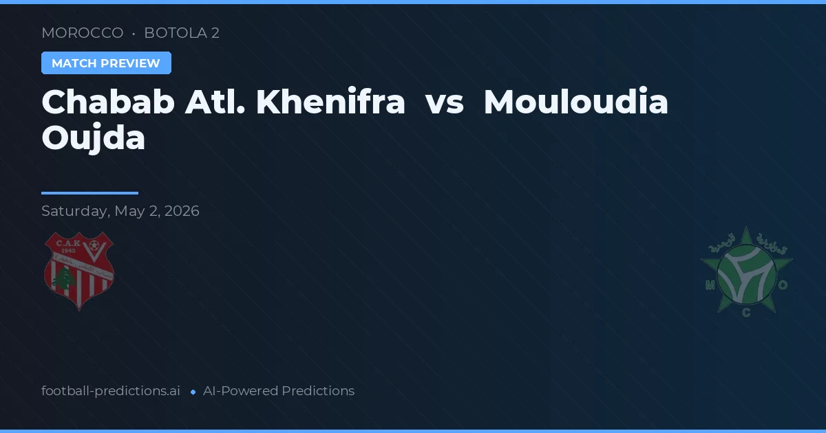 Chabab Atl. Khenifra vs Mouloudia Oujda — pronóstico y previa del partido