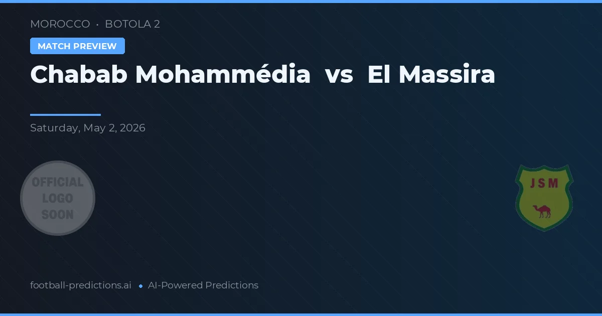 Chabab Mohammedia vs El Massira — pronóstico y previa del partido
