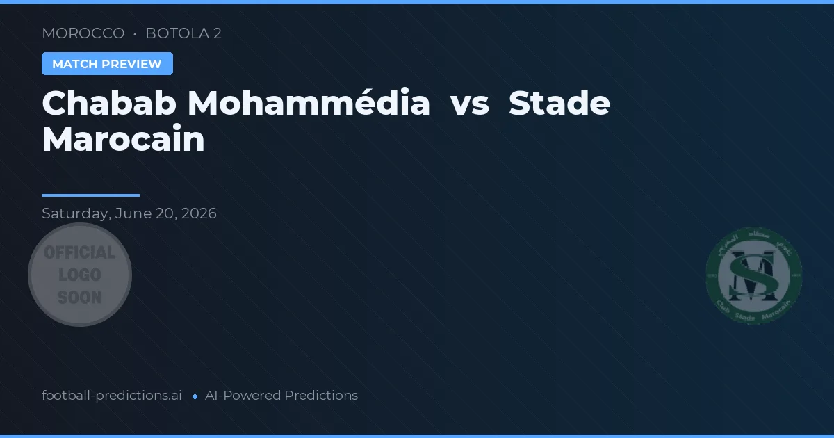 Chabab Mohammedia vs Stade Marroquí — pronóstico y previa del partido