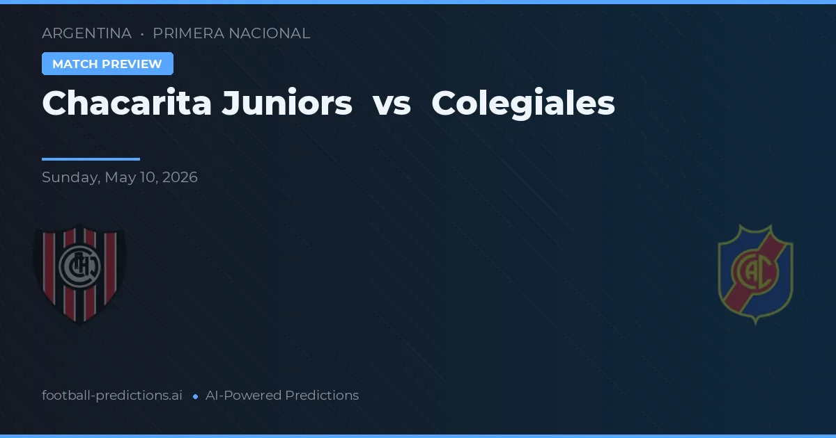Chacarita Juniors vs Colegiales — pronóstico y previa del partido