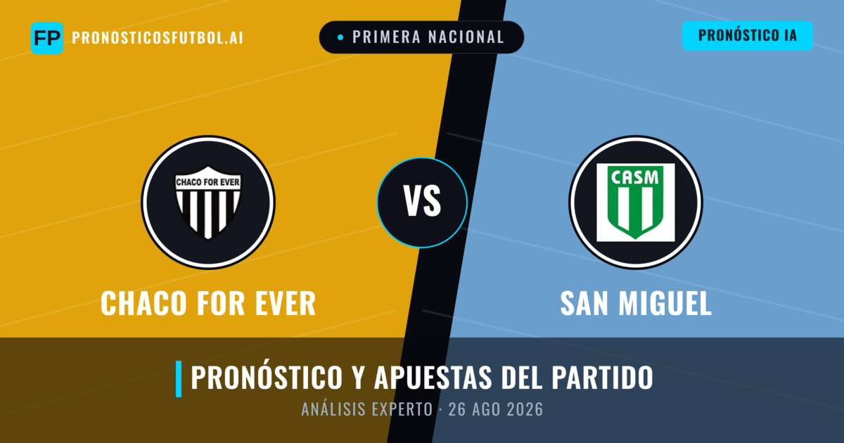 Chaco For Ever vs San Miguel — pronóstico y previa del partido