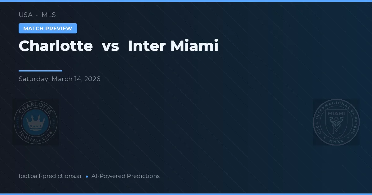 Charlotte vs Inter Miami — pronóstico y previa del partido
