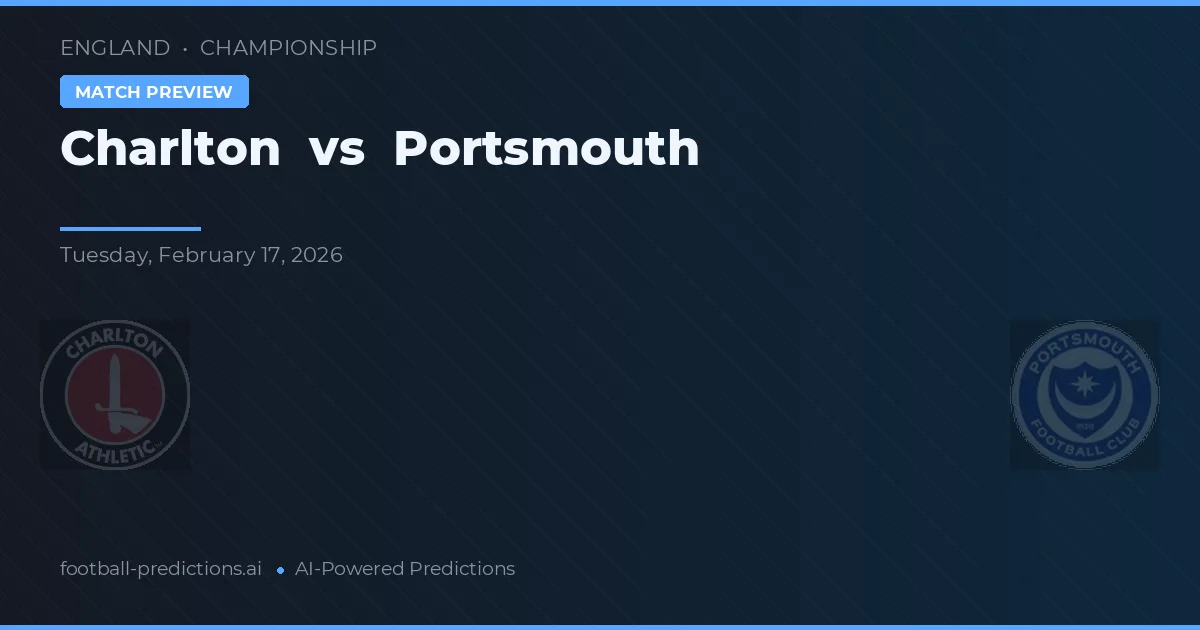 Charlton vs Portsmouth — pronóstico y previa del partido